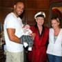 Hank Baskett, Hugh Hefner, Kendra Wilkinson-Baskett, Crystal Harris