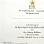 Kate Middleton, Prince William Wedding Invite