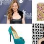 Nicole Kidman, Liz Claiborne Watercolor Floral Sheets, Christian Louboutin Aqua Peep-Toe, Jessica Lowndes