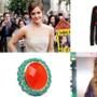 Emma Watson, DKNY Lip-Print Top, Fantasy Jewelry Box Kelena Coral Turquoise Ring, Giuliana Rancic