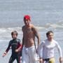 David Beckham, Cruz Beckham, Brooklyn Beckham, Romeo Beckham