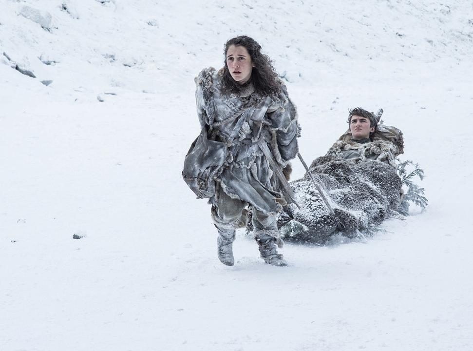 Meera Reed (Ellie Kendrick) & Bran Stark (Isaac Hempstead Wright) Meera Reed (Ellie Kendrick) & Bran Stark (Isaac Hempstead Wright)
