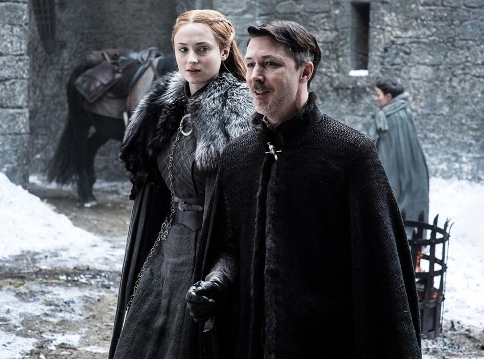 Sansa Stark (Sophie Turner) & Littlefinger (Aiden Gillen) Sansa Stark (Sophie Turner) & Littlefinger (Aiden Gillen)