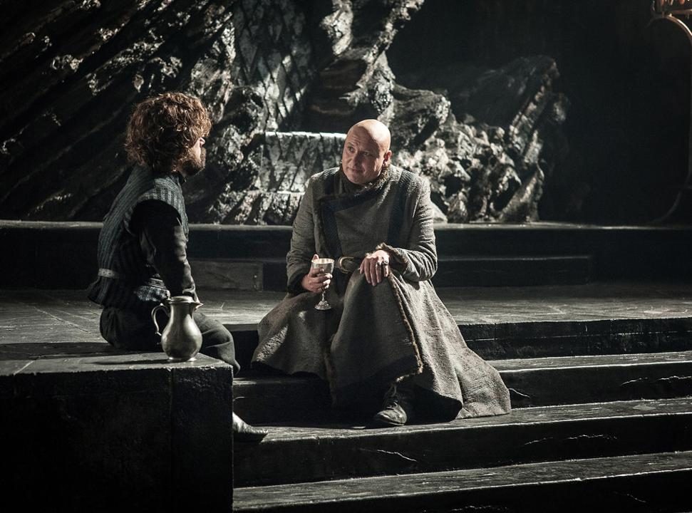 Tyrion Lannister (Peter Dinklage) & Lord Varys (Conleth Hill) Tyrion Lannister (Peter Dinklage) & Lord Varys (Conleth Hill)