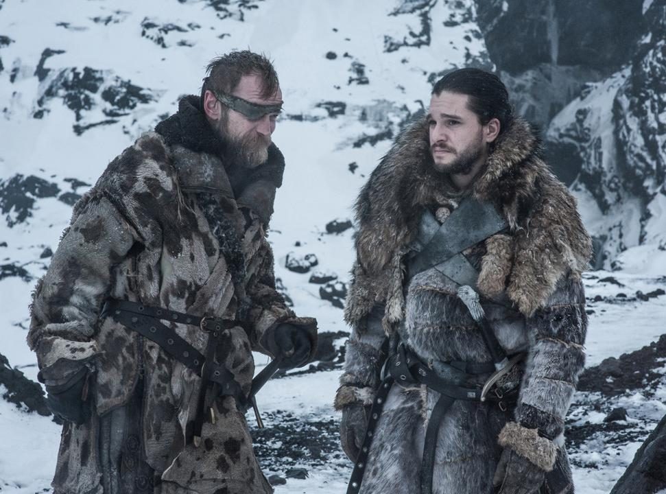 Beric Dondarrion (Richard Dormer) & Jon Snow (Kit Harington) Beric Dondarrion (Richard Dormer) & Jon Snow (Kit Harington)