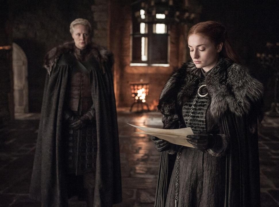 Brienne of Tarth (Gwendoline Christie) & Sansa Stark (Sophie Turner) Brienne of Tarth (Gwendoline Christie) & Sansa Stark (Sophie Turner)