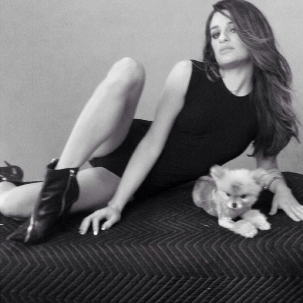 Lea Michele, Dog, Twit Pic