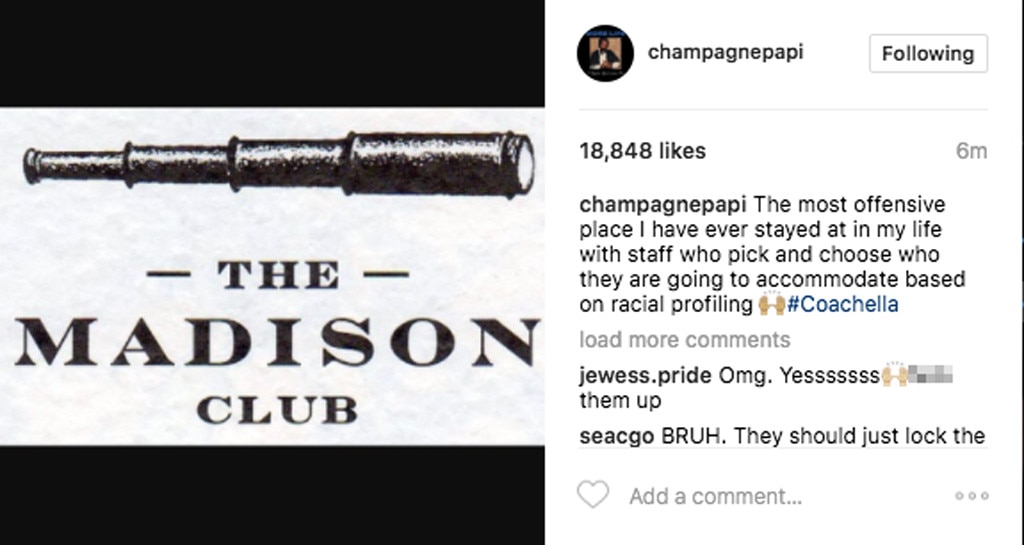 Drake, Instagram, Coachella