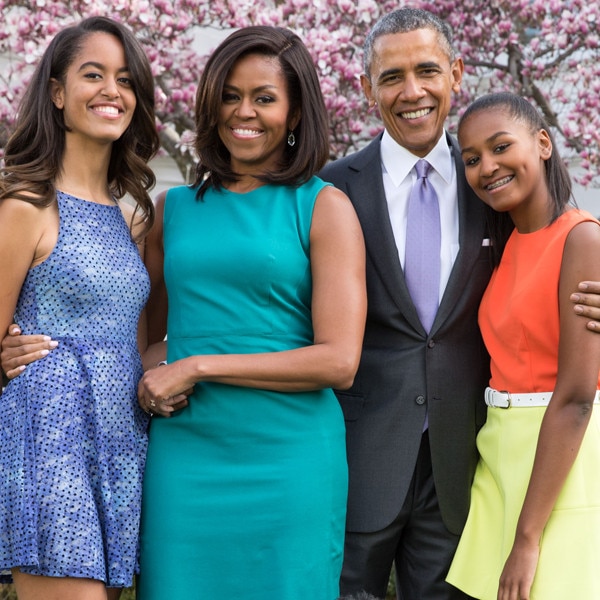 Barack Obama, Michelle Obama, Malia Obama, Sasha Obama
