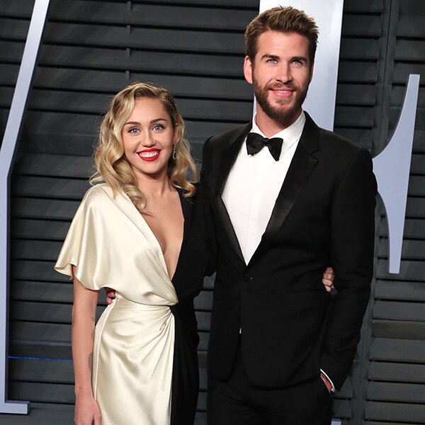 Miley Cyrus, Liam Hemsworth, Vanity Fair Oscar Party 2018