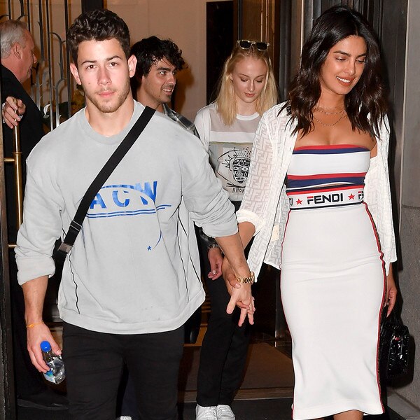 Nick Jonas, Joe Jonas, Priyank Chopra, Sophie Turner