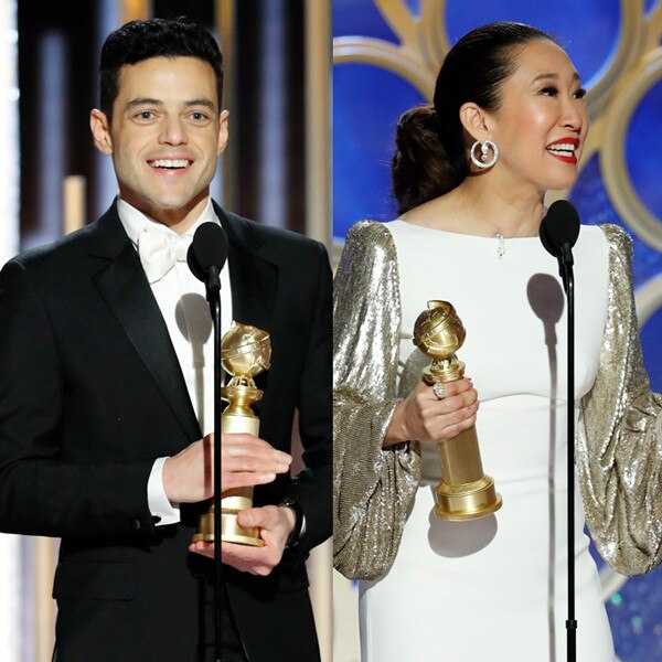 Rami Malek, Sandra Oh, Christian Bale, 2019 Golden Globes, Golden Globe Awards, Winners