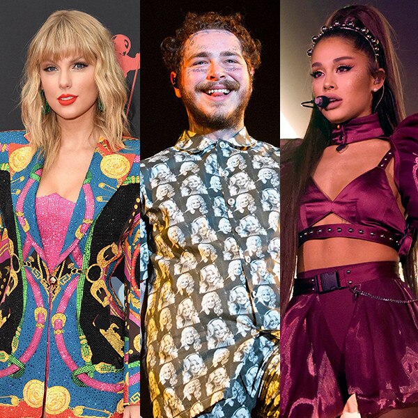 Taylor Swift, Post Malone, Ariana Grande
