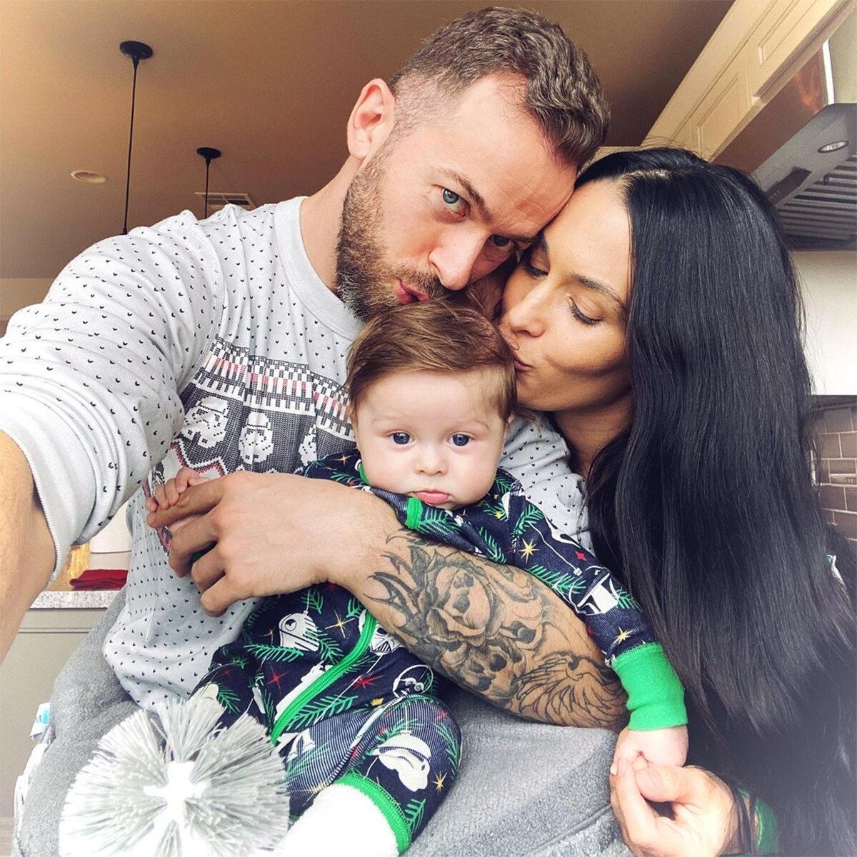 Artem Chigvintsev, Nikki Bella, Son, Matteo, Christmas 2020, Instagram