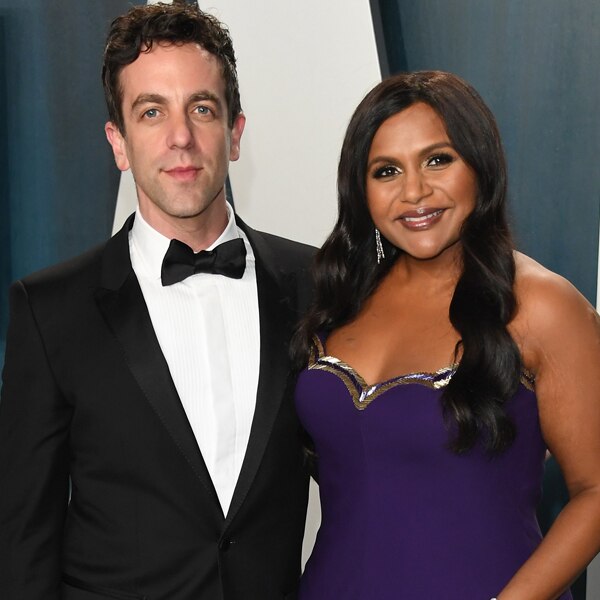 BJ Novak, Mindy Kaling, 2020 Vanity Fair Oscar Party