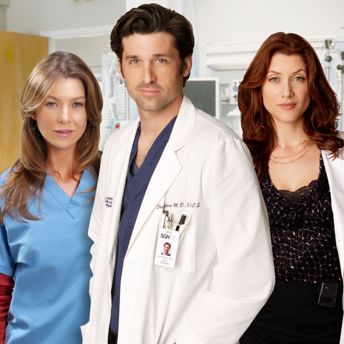 Ellen Pompeo, Patrick Dempsey, Kate Walsh, Grey's Anatomy
