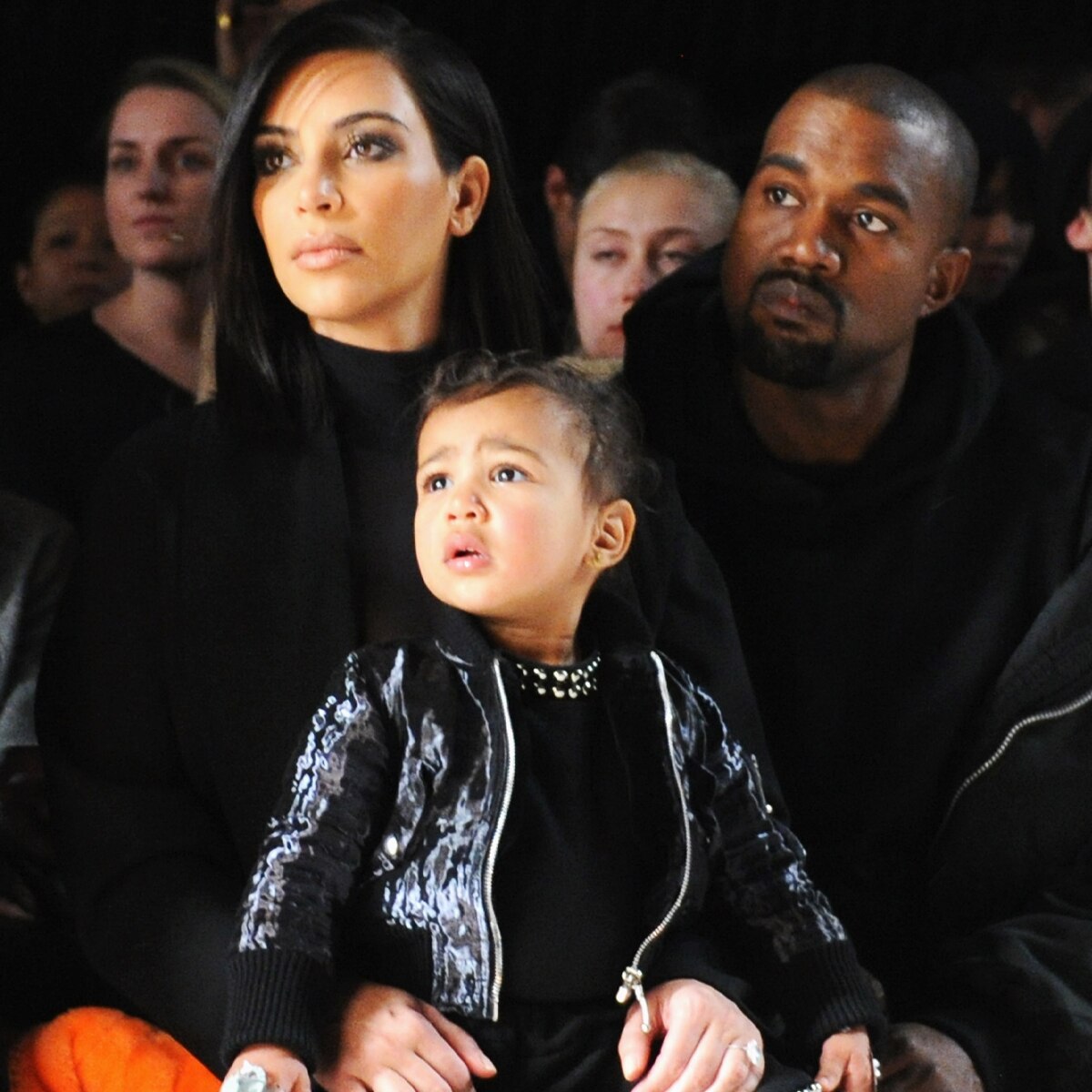Kim Kardashian West, Kanye West, North West, Celeb Kids Front Row, Fashion Week