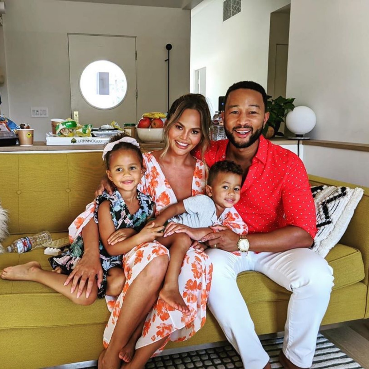 John Legend, Chrissy Teigen, Luna, Miles
