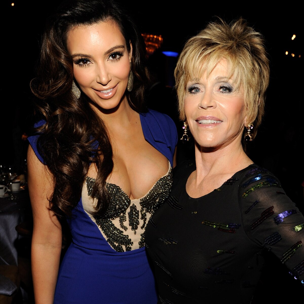 Kim Kardashian and Jane Fonda