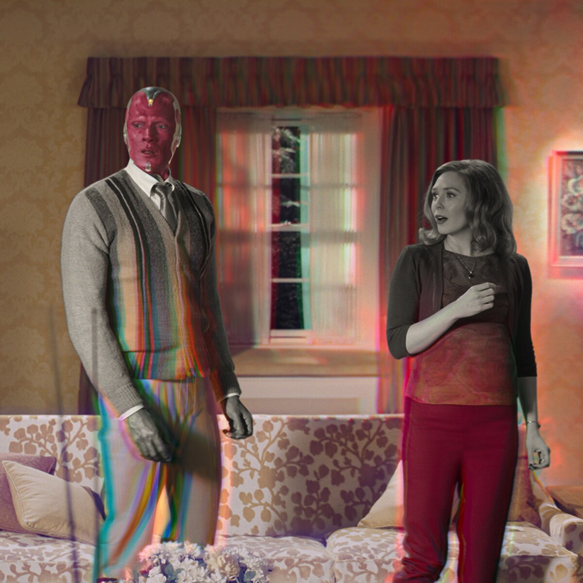 WandaVision, Elizabeth Olsen, Paul Bettany