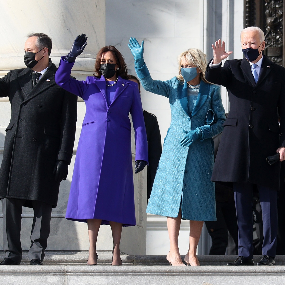 President-elect Joe Biden, Jill Biden, Kamala Harris, Doug Emhoff, 2021 Presidential Inauguration