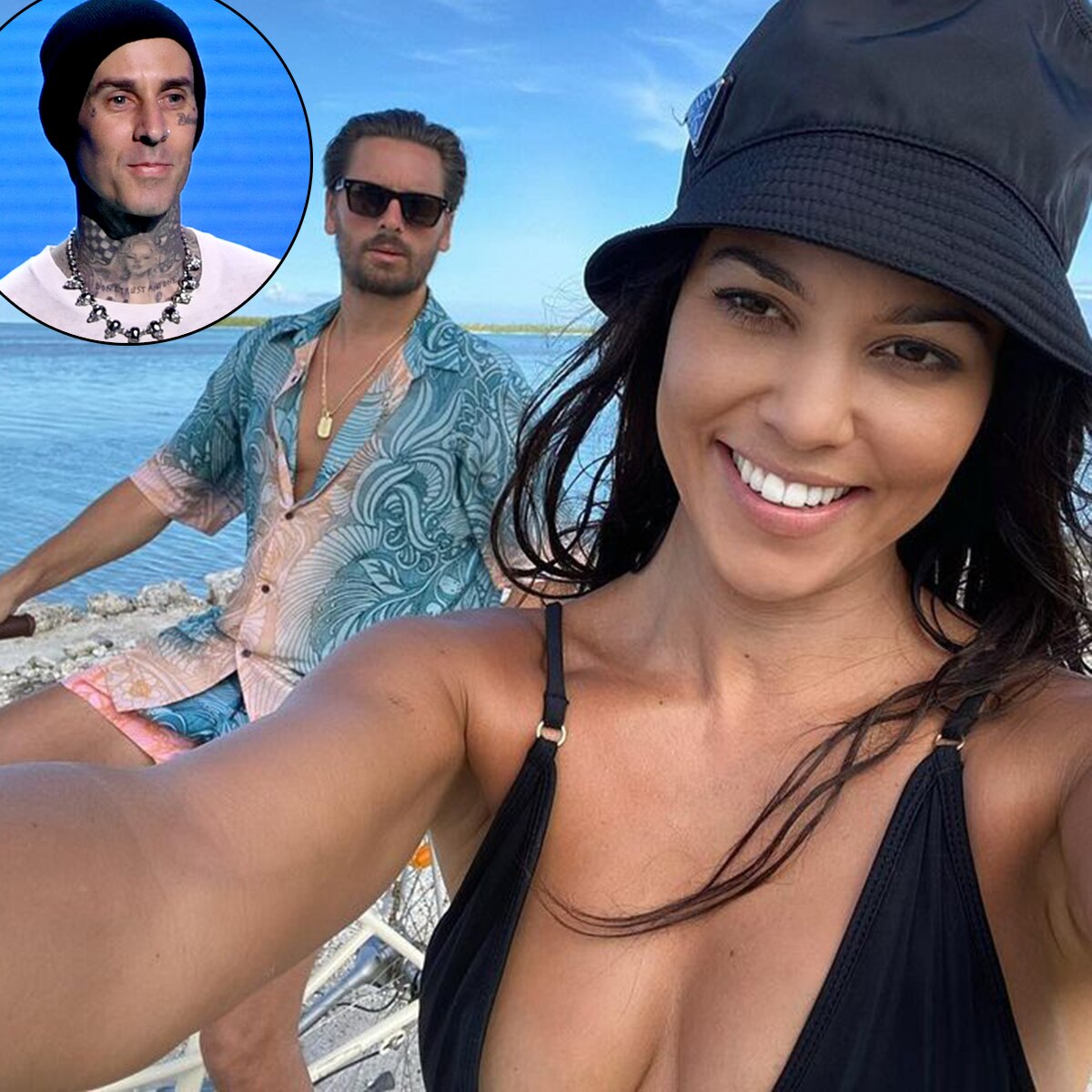 Travis Barker, Scott Disick, Kourtney Kardashian