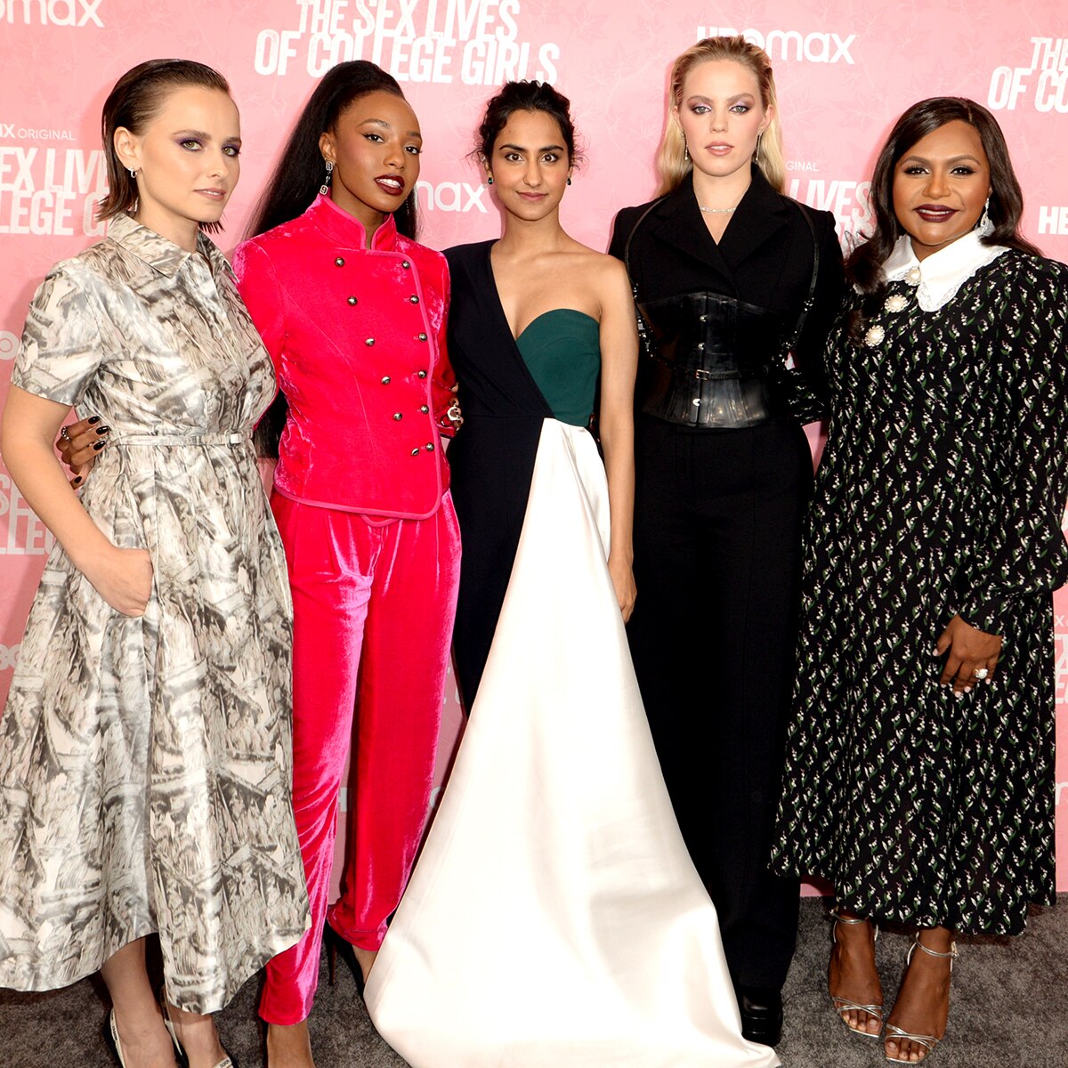 The Sex Lives Of College Girls, Pauline Chalamet, Alyah Chanelle Scott, Amrit Kaur, Renee Rapp, Mindy Kaling