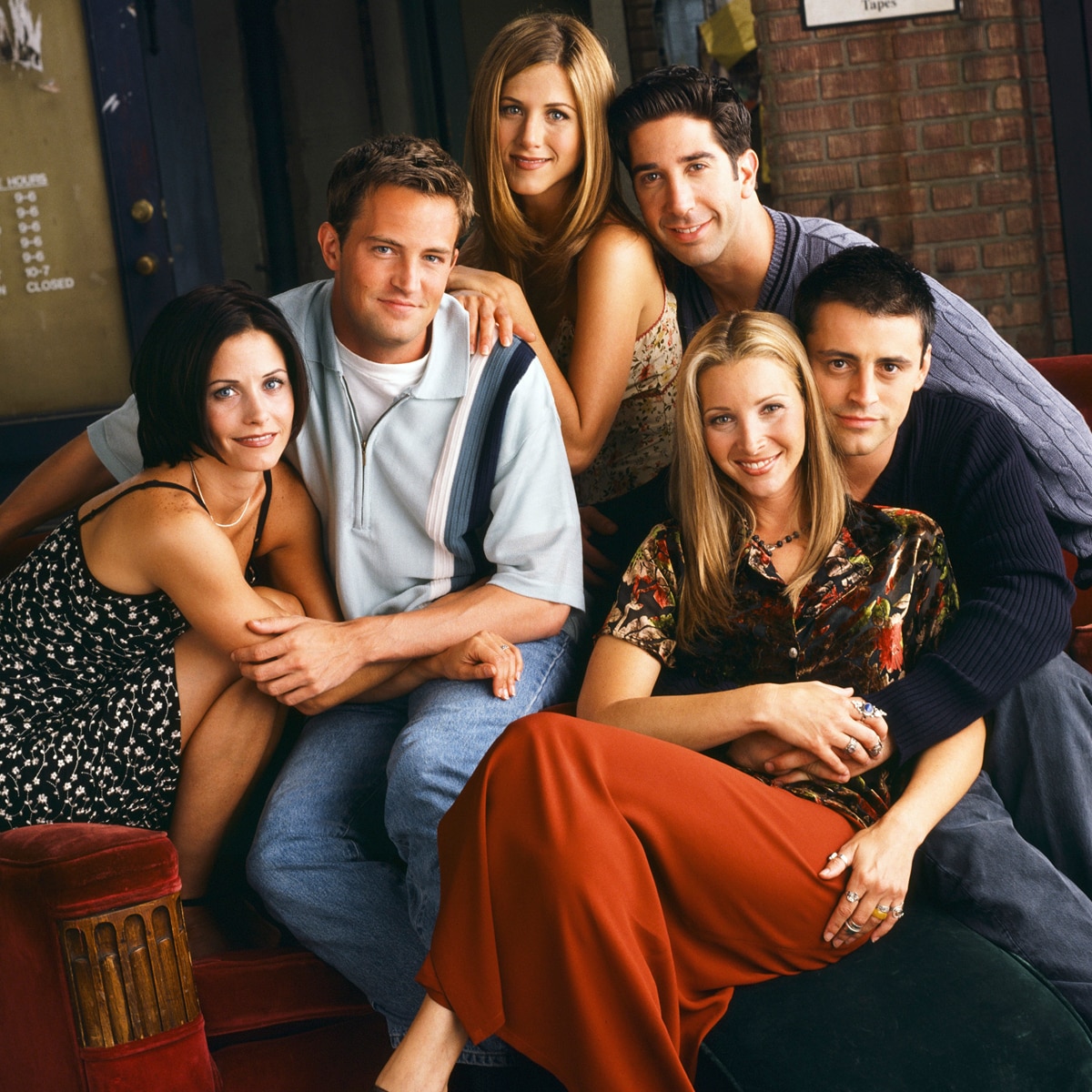 Friends, Cast, Jennifer Aniston, David Schwimmer, Courteney Cox, Lisa Kudrow, Matt LeBlanc, Matthew Perry