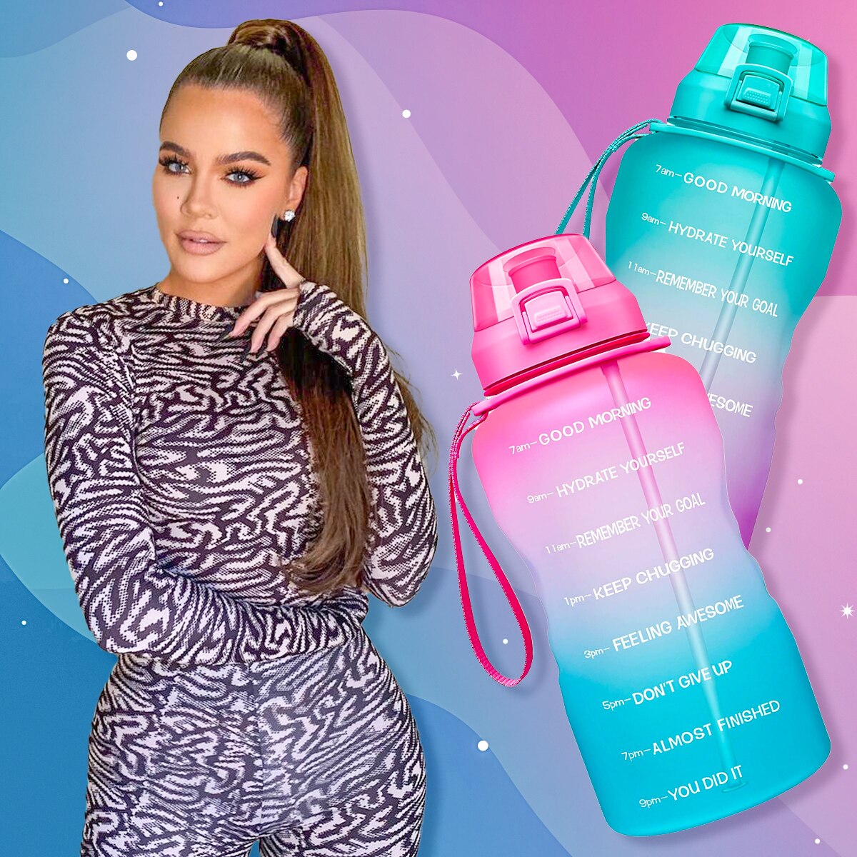 E-Comm: Khloe Kardashian's Motivational Water Bottle