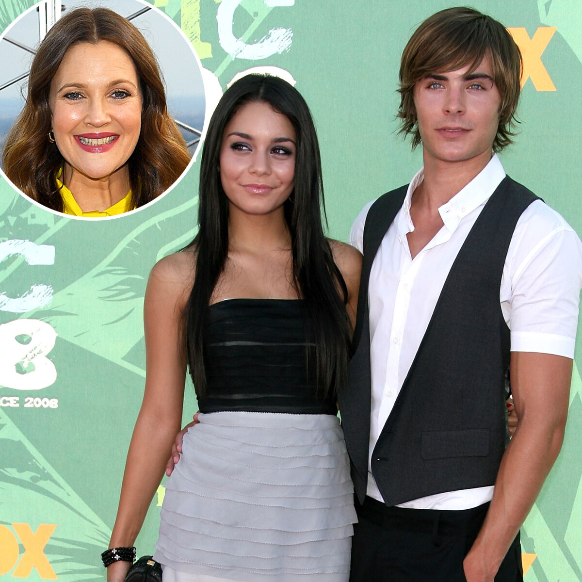 Zac Efron, Vanessa Hudgens, Drew Barrymore