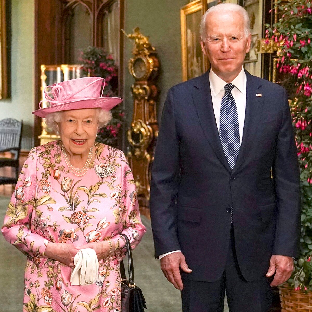 Queen Elizabeth II, US President Joe Biden, First Lady Jill Biden
