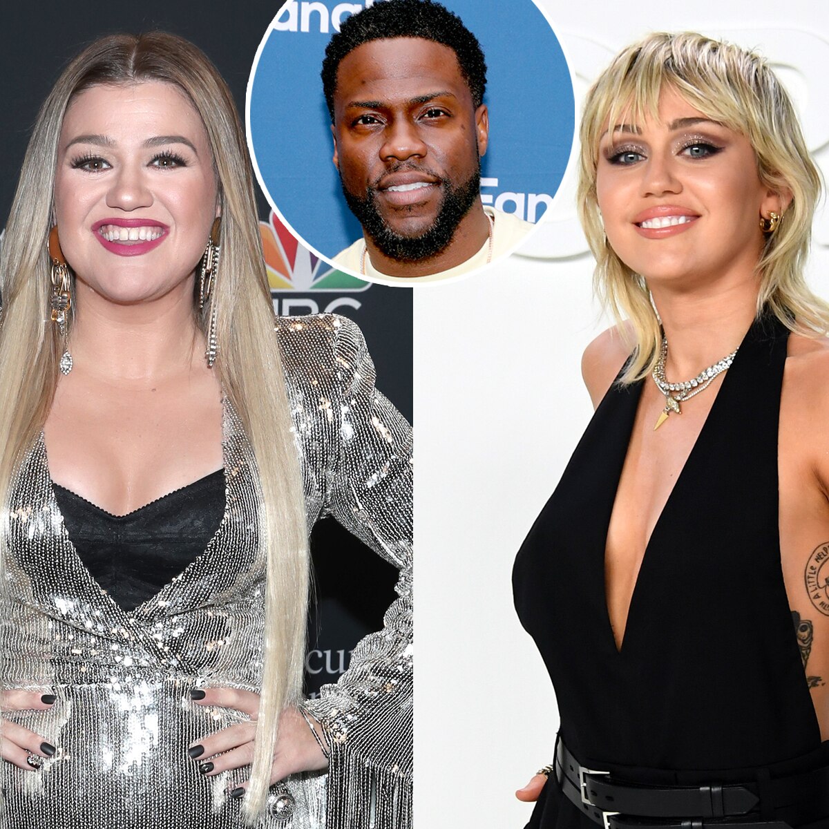 Kelly Clarkson, Miley Cyrus, Kevin Hart