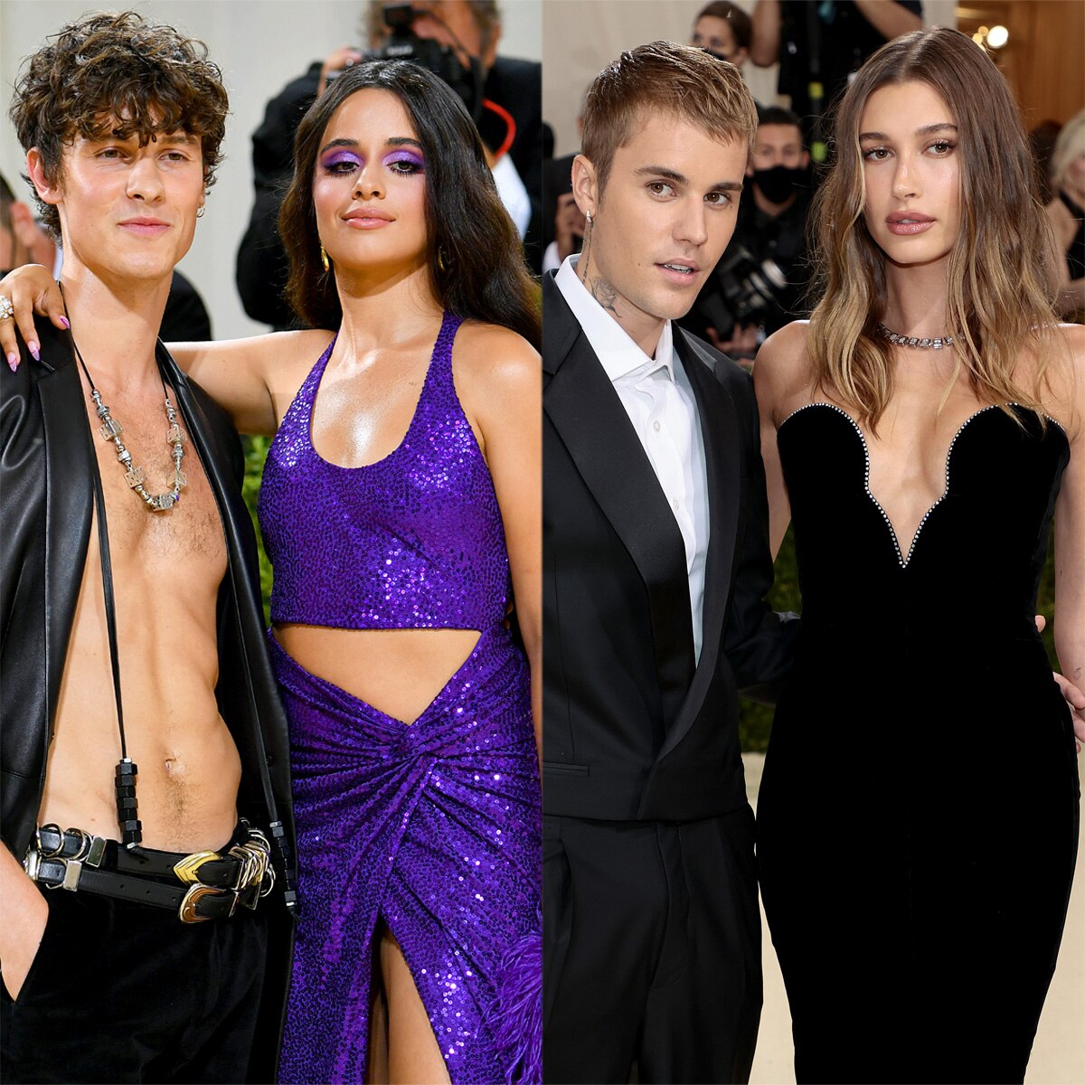 Shawn Mendes, Camila Cabello, Justin Bieber, Hailey Bieber
