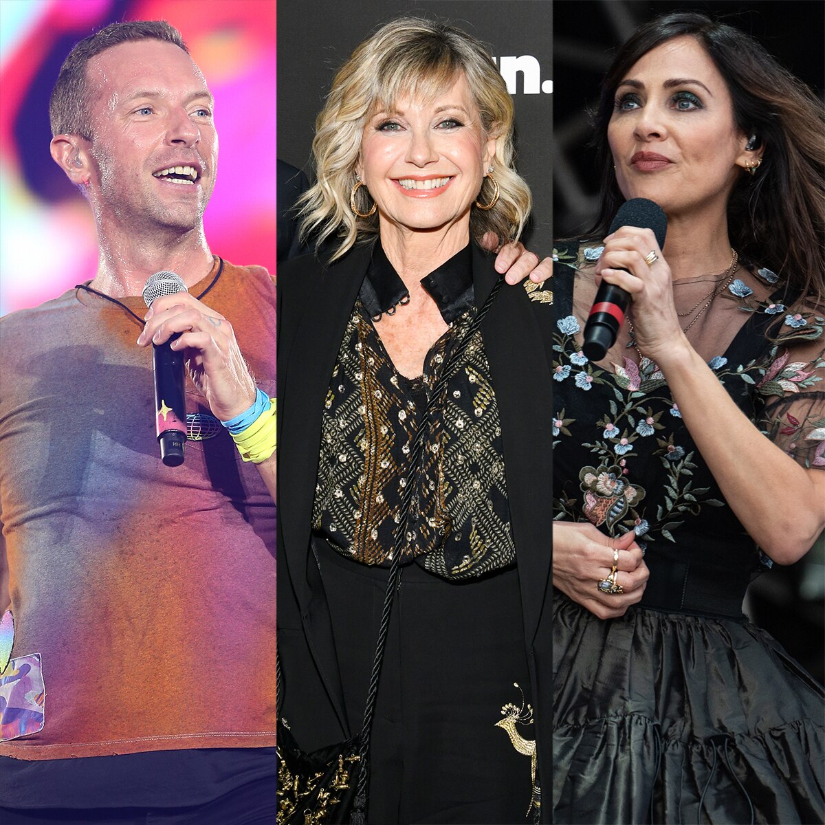 Chris Martin, Olivia Newton-John, Natalie Imbruglia